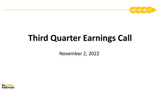 Thumbnail The Andersons, Inc. Quarterly Report 2022-q3