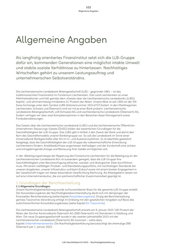 Thumbnail LLB (Liechtensteinische Landesbank) Sustainability Report 2025