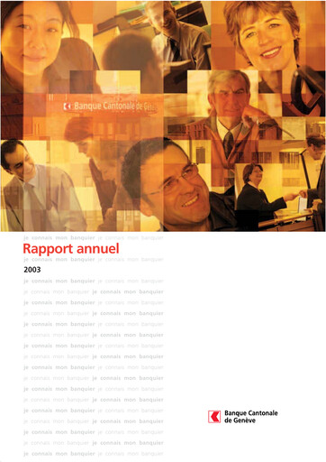 Vorschaubild Banque Cantonale de Genève Jahresbericht 2003