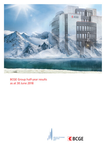 Thumbnail Banque Cantonale de Genève Half-year Report 2018-h1