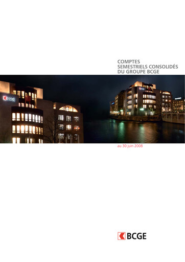 Thumbnail Banque Cantonale de Genève Half-year Report 2008-h1