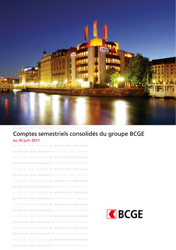 Thumbnail Banque Cantonale de Genève Half-year Report 2011-h1