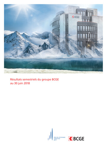 Thumbnail Banque Cantonale de Genève Half-year Report 2018-h1