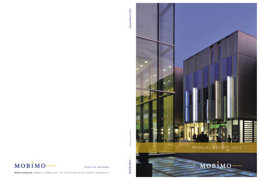 Thumbnail Mobimo Holding Annual Report 2012