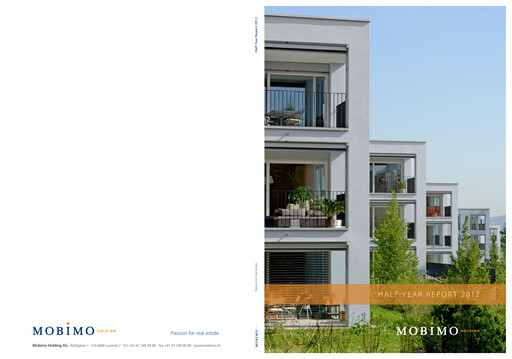 Miniature Mobimo Holding Rapport semestriel 2012-h1