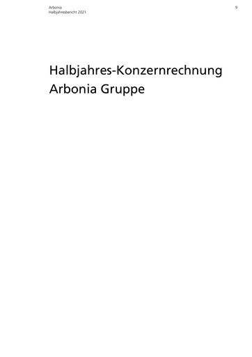 Thumbnail Arbonia Financial Report 2021-h1