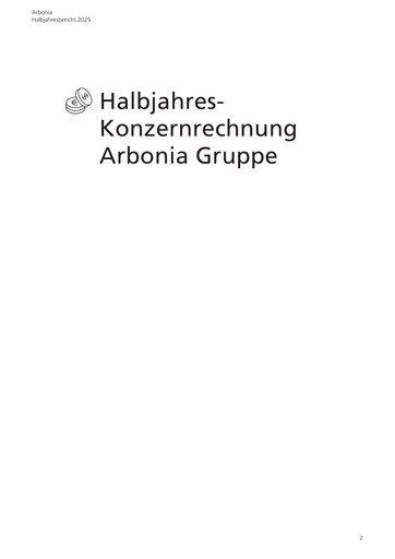 Thumbnail Arbonia Financial Report 2025-h1