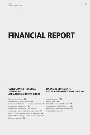 Thumbnail Arbonia Financial Report 2015