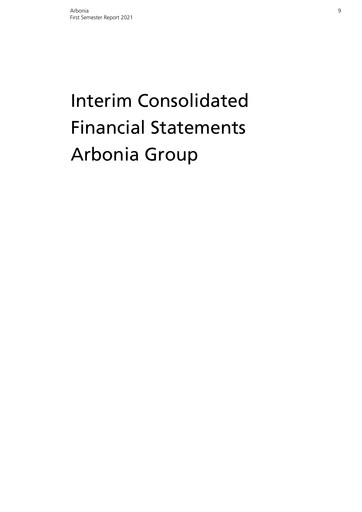 Thumbnail Arbonia Financial Report 2021-h1