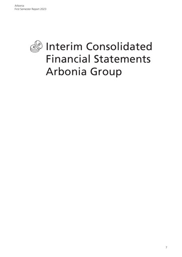 Thumbnail Arbonia Financial Report 2023-h1