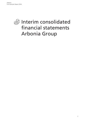 Thumbnail Arbonia Financial Report 2024-h1