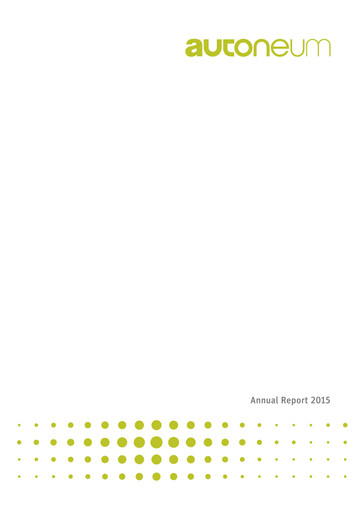 Thumbnail Autoneum Holding Annual Report 2015