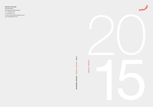 Thumbnail Zehnder Group Annual Report 2015