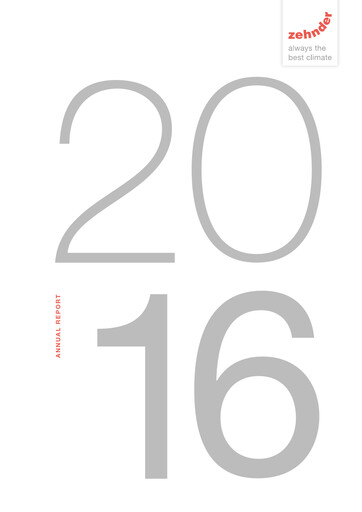 Thumbnail Zehnder Group Annual Report 2016