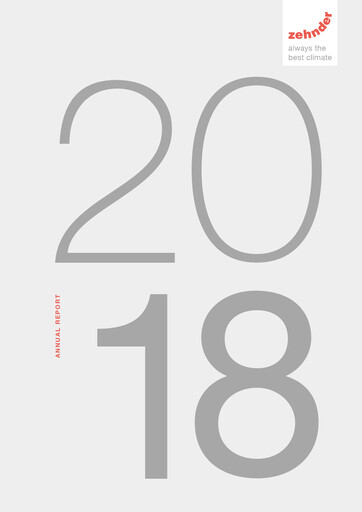 Thumbnail Zehnder Group Annual Report 2018