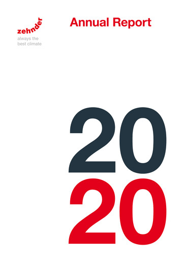 Thumbnail Zehnder Group Annual Report 2020