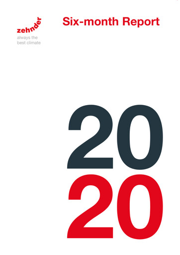 Miniature Zehnder Group Rapport semestriel 2020-h1