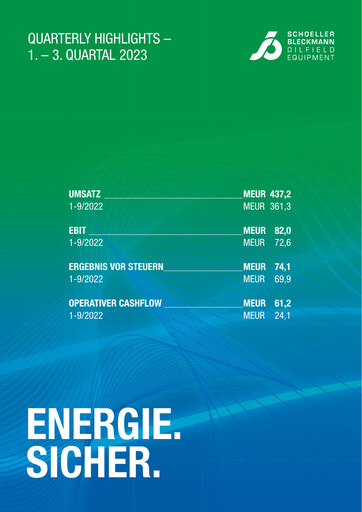 Thumbnail Schoeller-Bleckmann Oilfield Equipment Quarterly Report 2023-q3
