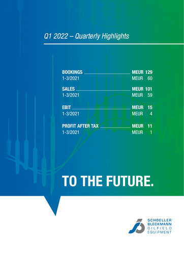 Thumbnail Schoeller-Bleckmann Oilfield Equipment Quarterly Report 2022-q1
