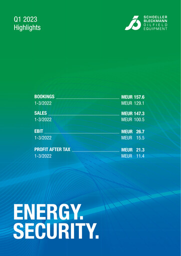 Thumbnail Schoeller-Bleckmann Oilfield Equipment Quarterly Report 2023-q1