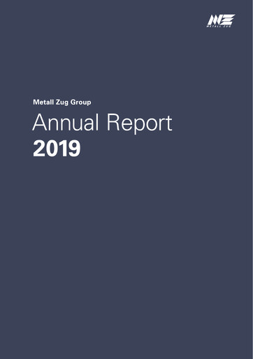 Thumbnail Metall Zug AG Annual Report 2019