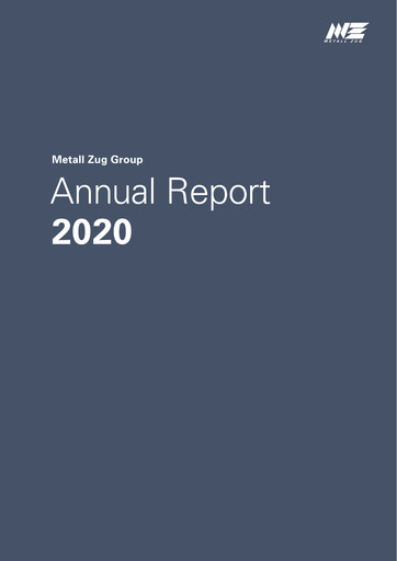 Thumbnail Metall Zug AG Annual Report 2020