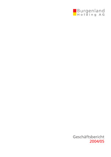 Vorschaubild Burgenland Holding Jahresbericht 2005