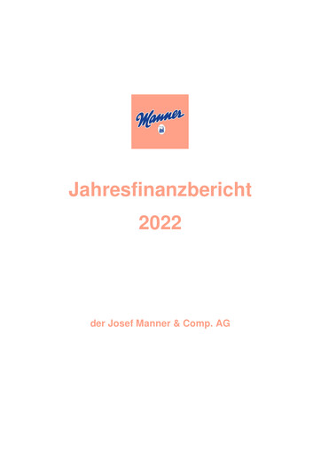 Thumbnail Josef Manner & Comp Financial Report 2022