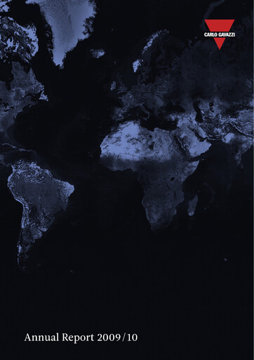 Thumbnail Carlo Gavazzi Holding Annual Report 2009-2010