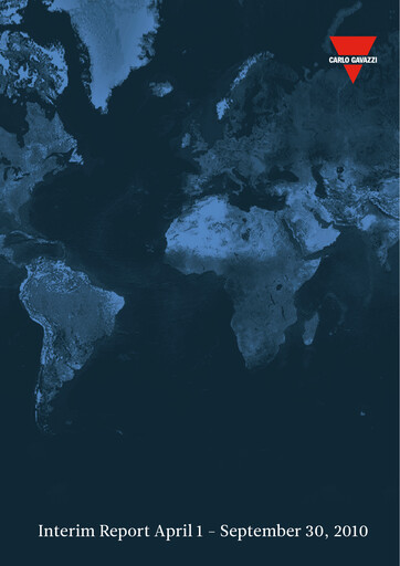 Vorschaubild Carlo Gavazzi Holding Halbjahresbericht 2010-2011-h1