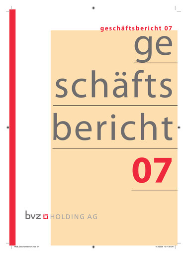 Thumbnail BVZ Holding Annual Report 2007