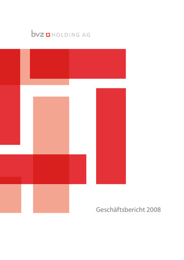 Thumbnail BVZ Holding Annual Report 2008