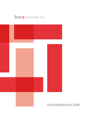 Thumbnail BVZ Holding Annual Report 2009