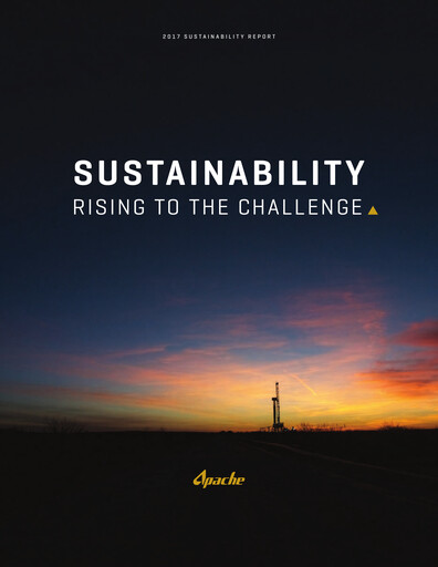Thumbnail APA Corporation Sustainability Report 2016