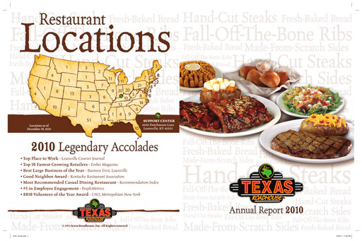 Thumbnail Texas Roadhouse
 Annual Report 2010