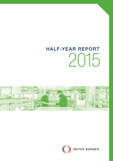 Miniature Meyer Burger Technology Rapport semestriel 2015-h1