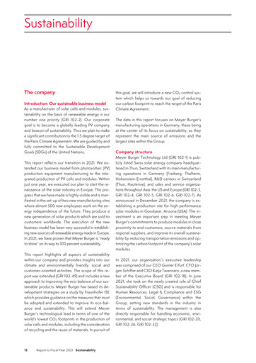 Thumbnail Meyer Burger Technology Sustainability Report 2021