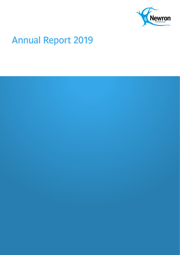 Thumbnail Newron Pharmaceuticals Annual Report 2019