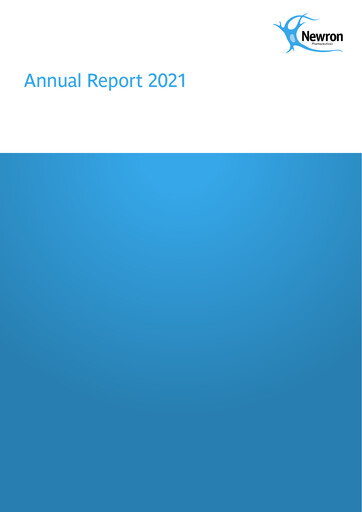 Thumbnail Newron Pharmaceuticals Annual Report 2021