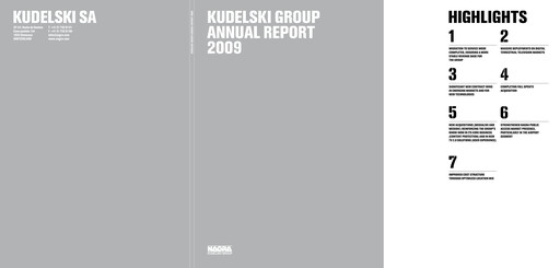 Thumbnail Kudelski SA Annual Report 2009