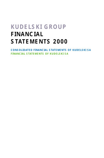 Thumbnail Kudelski SA Financial Statement 2000