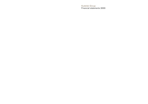 Thumbnail Kudelski SA Financial Statement 2003