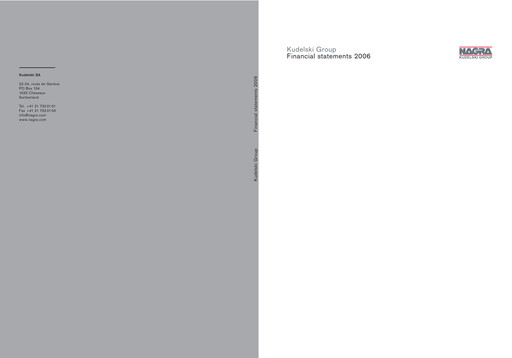 Thumbnail Kudelski SA Financial Statement 2006