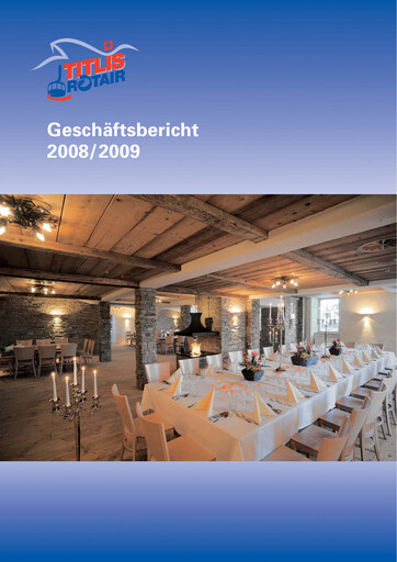 Thumbnail Bergbahnen Engelberg-Trübsee-Titlis Annual Report 2008-2009