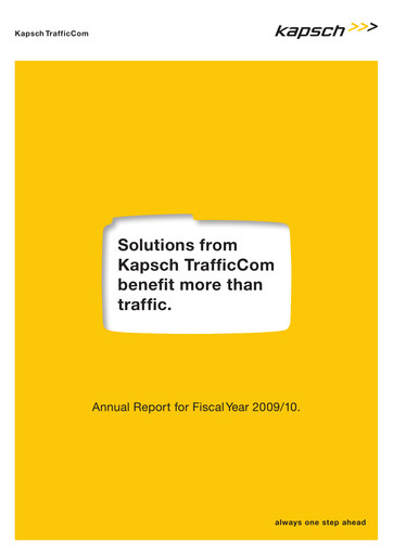 Thumbnail Kapsch TrafficCom Annual Report 2009