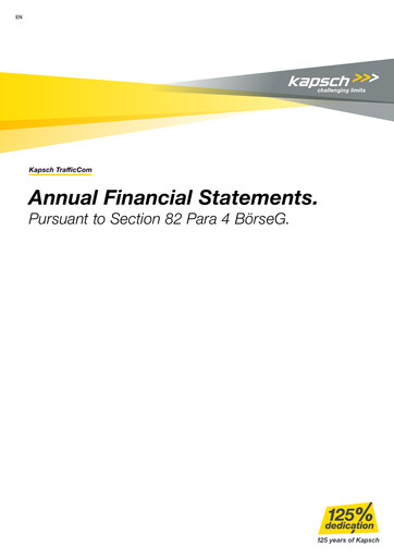 Thumbnail Kapsch TrafficCom Financial Statement 2016-2017