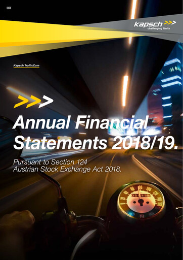 Thumbnail Kapsch TrafficCom Financial Statement 2018-2019