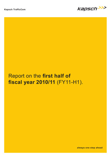 Vorschaubild Kapsch TrafficCom Halbjahresbericht 2010-h1
