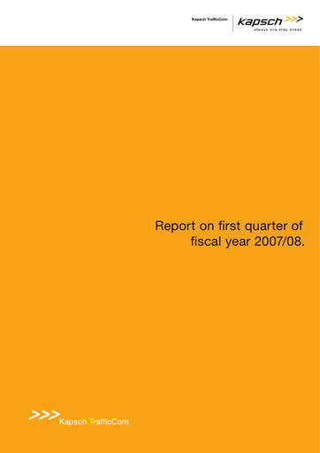 Vorschaubild Kapsch TrafficCom Quartalsbericht 2007-q1