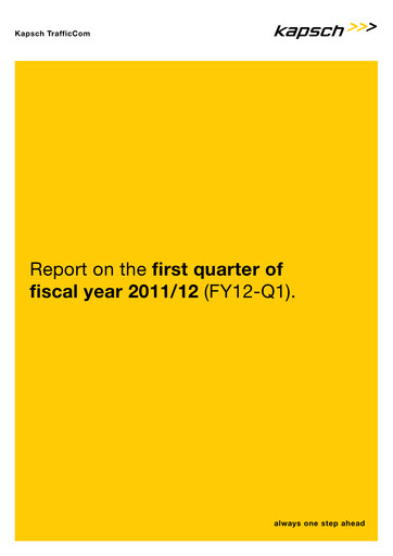 Vorschaubild Kapsch TrafficCom Quartalsbericht 2011-q1